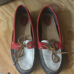Women’s size 9.5 Eeuc red/white/blue Sperry top siders